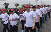 “放松心情，磨砺意志，超越自我” 正定公司参加徒步走活动